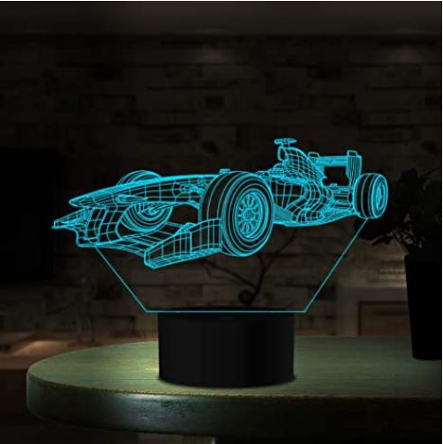 gifts for men racing car 3D lamp